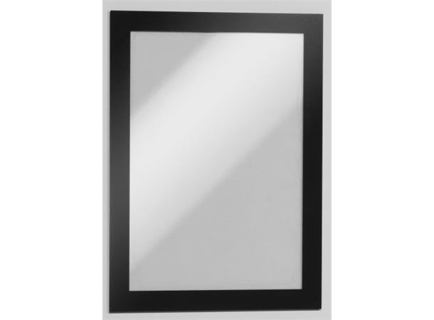 Ramme DURAFRAME A5 magnet sort (2) Magnetramme | Plastlomme 